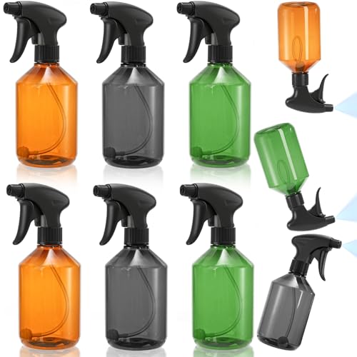 Bekith 6 Pack 17oz Refillable Plastic Spray Bottles with Adjustable Nozzle