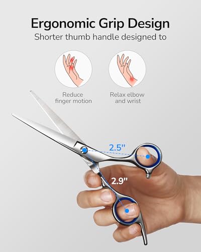 ULG Professional 6.5-Inch Hair Cutting Scissors, Japanese Steel Barber Shears