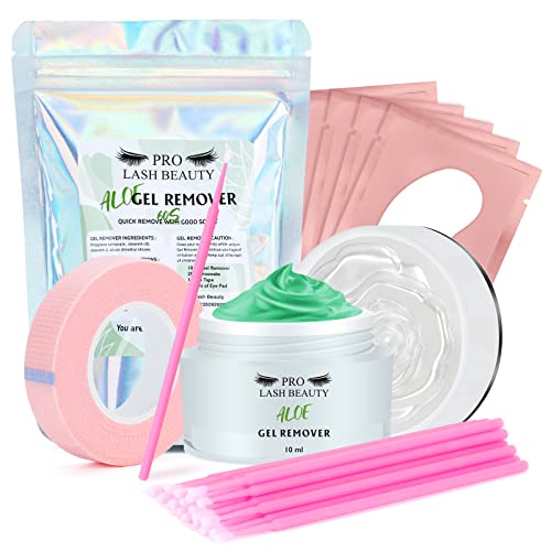 PRO LASHBEAUTY Aloe Scent Eyelash Extension Remover Kit 10ML with Microswab & Eye Patch