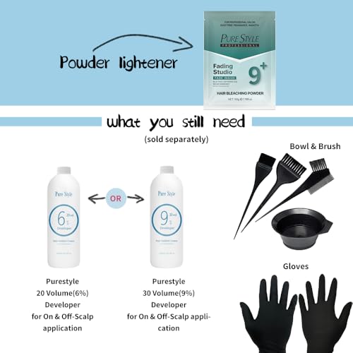 YSNStyle 3-Pack Ammonia-Free Hair Bleach Powder 150g - Blue Fade Technology