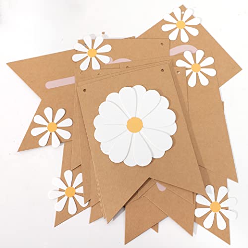 Daisy Happy Birthday Banner Set - Wildflower 3D Decoration