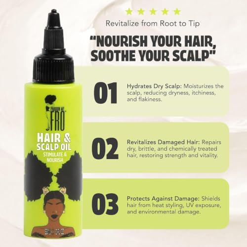 Pardon My Fro Hair & Scalp Oil - Nourishing Hydration for Curly Hair