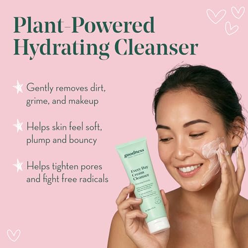 Goodness Vegan Cream Cleanser - Hydrating Face Wash with 5 Oils