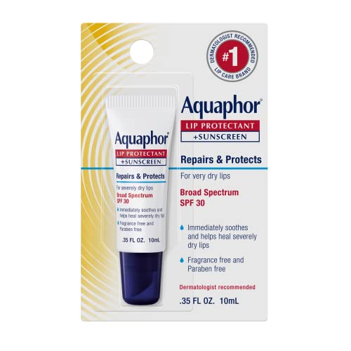 Aquaphor Lip Repair SPF 30 Lip Balm 0.35 oz Tube - Nourishing & Soothing Sun Protection