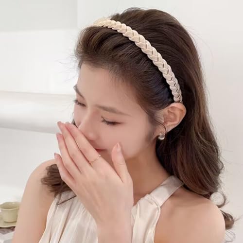 Lvyeer Braided Headband - Non Slip Women’s Hair Band (Set of 4)