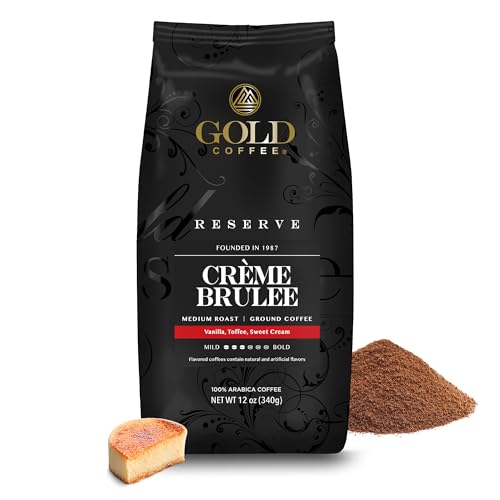 Gold Coffee Co. Creme Brulee Flavored Ground Coffee - 12 oz - 100% Arabica
