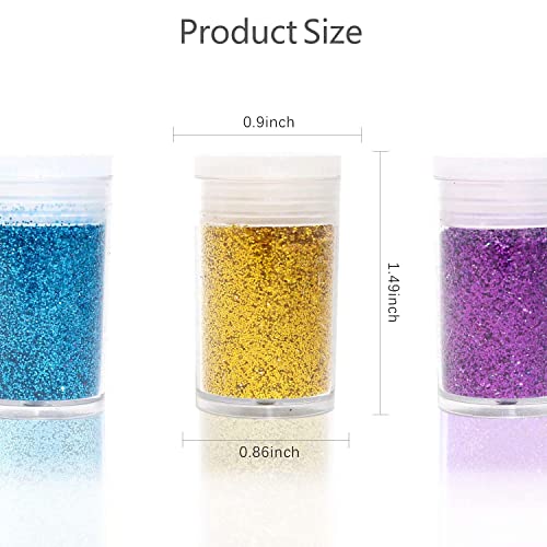 24 Colors Fine Glitter Set for Resin & Crafts - Safe & Non-Toxic