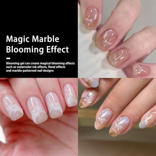 Gyraolvant White Ink Blooming Gel Nail Polish for Nail Art