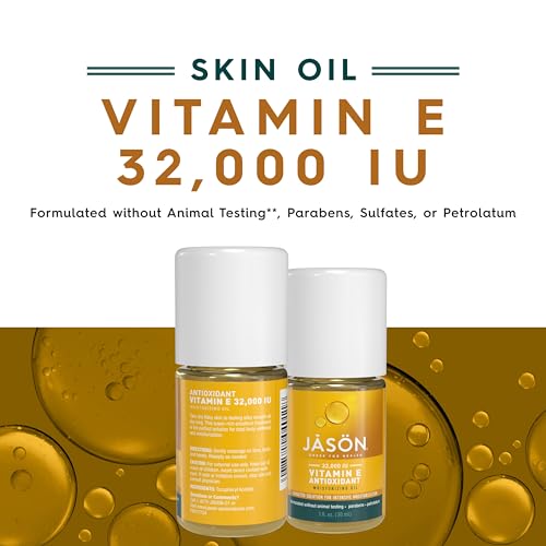 JASON Vitamin E Moisturizing Oil 32,000 IU - 1 Fl Oz for Skin Care