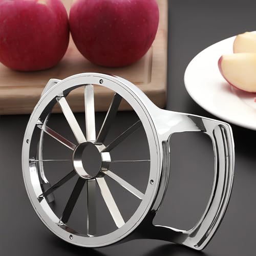 Stainless Steel Apple Slicer - 12 Slice Corer with Cleaning Brush