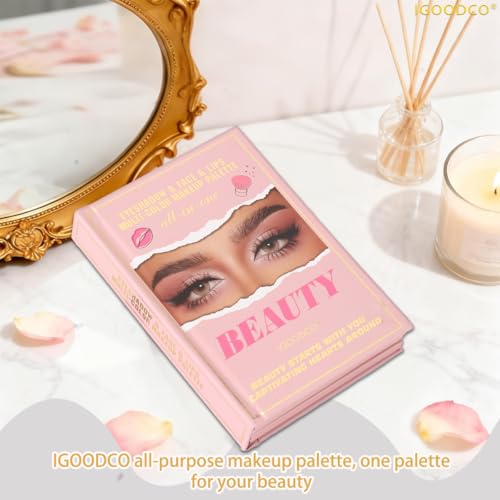 55-Color All-in-One Makeup Palette for Eyes, Face, and Lips