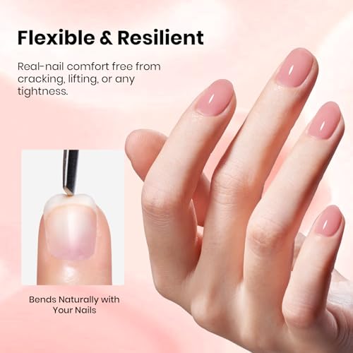 Beetles Rosy Nude Pink Rubber Base Gel – 15ml Builder Coat for Natural Nails