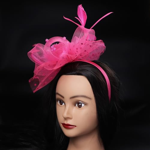 Pink Fascinator for Women - Derby, Church & Tea Party Accessory