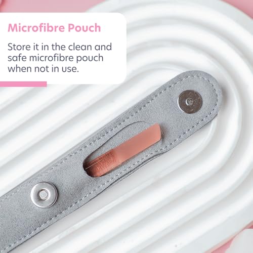 Bona Fide Beauty Czech Glass Cuticle Pusher Pink 1Pc with Pouch