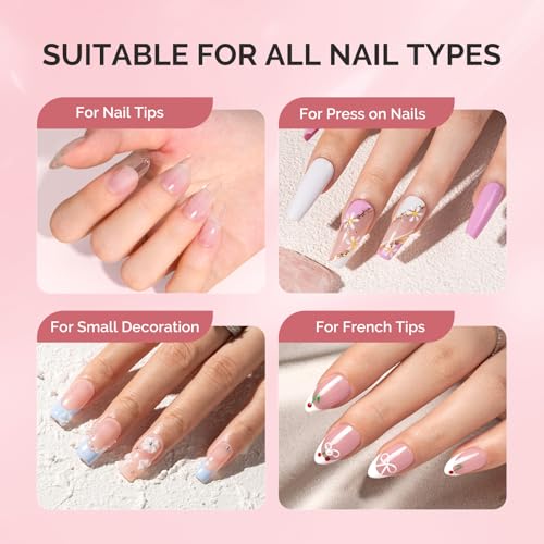 MelodySusie Brush-On Nail Glue 10ml, 2PCS - Long-Lasting Adhesive