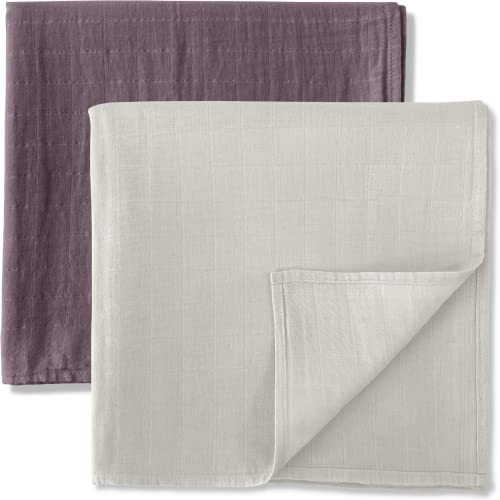 MOZAH Organic Muslin Swaddle Blankets - 100% Cotton, 2 Pack
