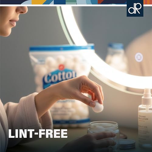 DecorRack 3 Pack Mini Cotton Balls - 900 Count, Soft & Absorbent