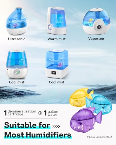 Humidifier Cleaning Fish - Purify Water, Prevent Hard Water Build-Up, 6 Pack