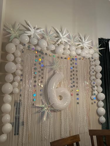 Iridescent Star Balloons - 9 Pack 22-Inch Foil Party Decorations