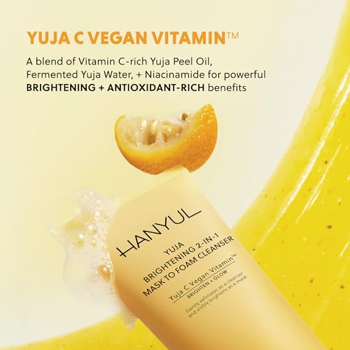 Hanyul Yuja Brightening 2-in-1 Mask to Foam Cleanser with Vitamin C