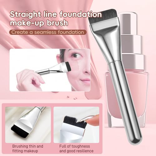 KissDate Stainless Steel Makeup Mixing Palette & Spatula Set