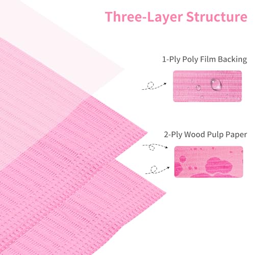 160pcs Pink Disposable Nail Mats - 3 Ply Waterproof Nail Practice Sheets