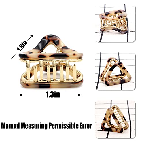 Cobahom 5-Pack Small Hollow Triangle Claw Clips - Non-Slip Hair Jaw Clips