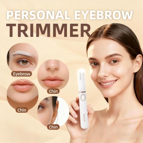 2026 Eyebrow Trimmer Facial Shaver for Women - Painless Facial Hair Remover, Mini Personal Grooming Tool with Combs