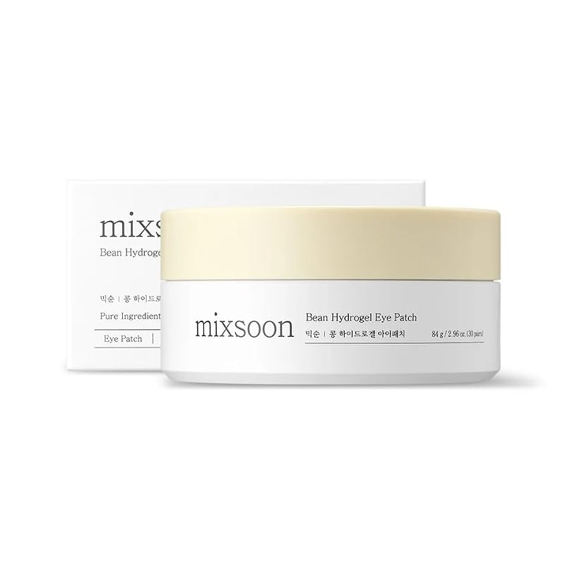 mixsoon Bean Hydrogel Eye Patch - Hydrating Collagen Under Eye Masks (30 Pairs)