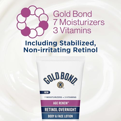 Gold Bond Age Renew Retinol Overnight Lotion for Face & Body, 7 oz