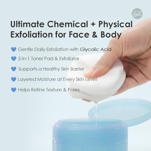 Glowiest Daily Rituals Peeling Pads with Hyaluronic Acid & PDRN - Exfoliating AHA BHA PHA Face & Body Treatment