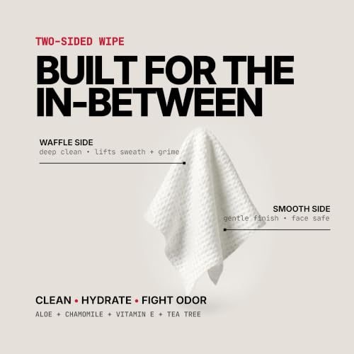 BARE Wipes: Portable Face & Body Cleansing Wipes for Men - 3 Pack, 60 Count