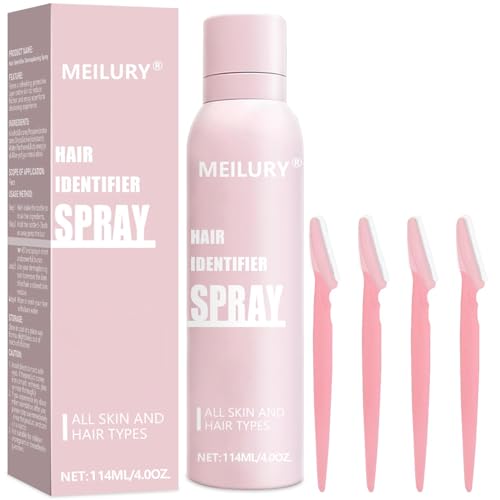 Hair Identifier Spray for Face Shaving,Moisturizing and Skin Care Dermaplaner Spray, Glow Reveal Face Spray for Face Dermaplaning, Peach Fuzz Remover for Women Face (1pc)