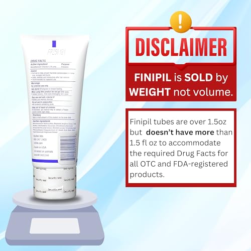 Finipil Lait 50 Antiseptic Cream ? Post Hair Removal & Ingrown Hair Treatment, Cools & Soothes Skin, 1.5 Ounce