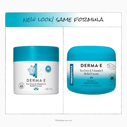 Derma E Tea Tree & Vitamin E Relief Moisturizing Cream - 4 Oz