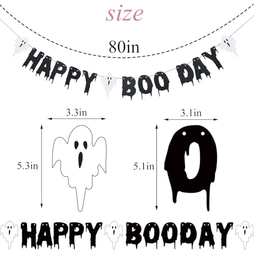Happy Boo Day Banner - Halloween Party Garland Decoration