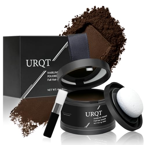 URQT Medium Brown Magic Hairline Powder 0.14oz Conceals Hair Loss & Thinning