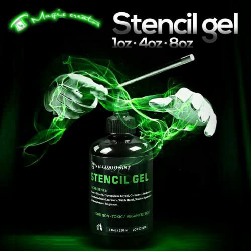 Illusionist Tattoo Stencil Gel Solution - 4 Oz for Dark, Clean Transfers