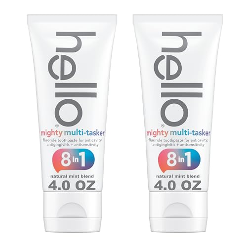 Hello 8-in-1 Multi-Tasker Fluoride Toothpaste Mint 2 Pack, 4 oz