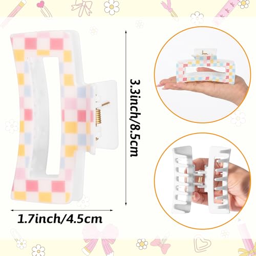 PANTIDE 8-Piece Pencil & Bow Hair Claw Clips Set for Women