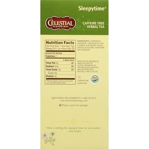 Celestial Seasonings Sleepytime Herbal Tea - 25 Bags (2 Pack)