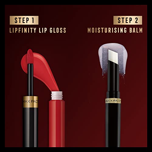 Max Factor Lipfinity Lip Color Kit 120 Hot: Step 1 Color + Step 2 Top Coat