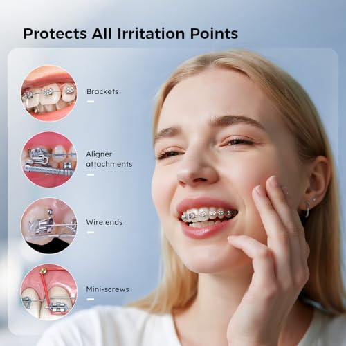 JMU Orthodontic Wax for Braces - 120 Mint Dental Wax Dots