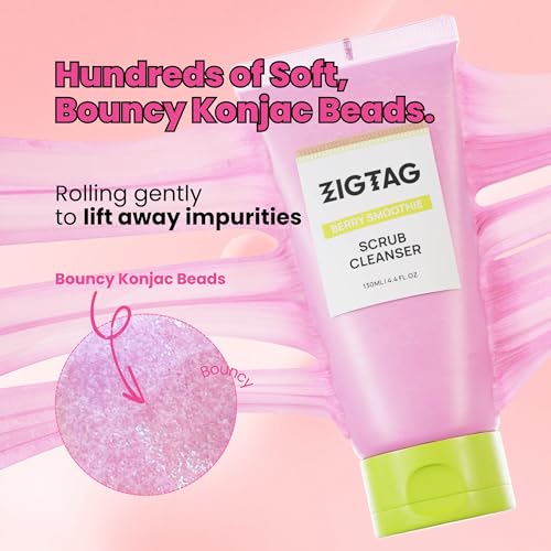 ZIGTAG 4-in-1 Konjac Jelly Face Cleanser - Exfoliating & Makeup Remover