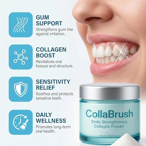 JOIEFIEX Collagen & Hydroxyapatite Tooth Powder, Fluoride-Free, 2 Pack