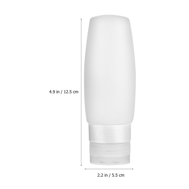 Healeved 4 Oz Silicone Travel Bottles for Toiletries Set of 4 Leak Proof Refillable Squeeze Bottles Portable Containers for Shampoo Conditioner Lotion