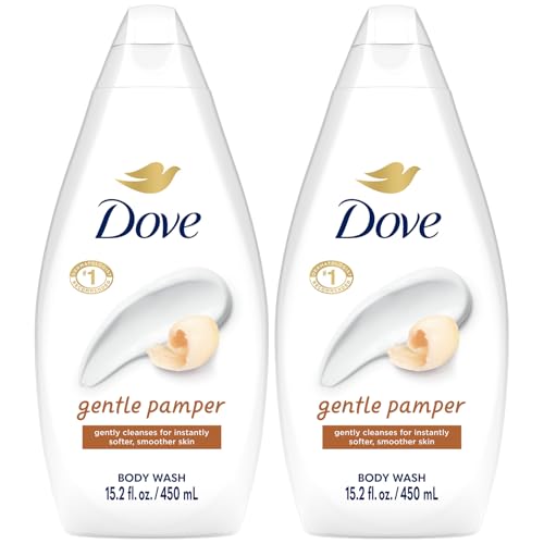 Dove Gentle Pamper Body Wash 2-Pack, Warm Vanilla, 15.22 Oz Each