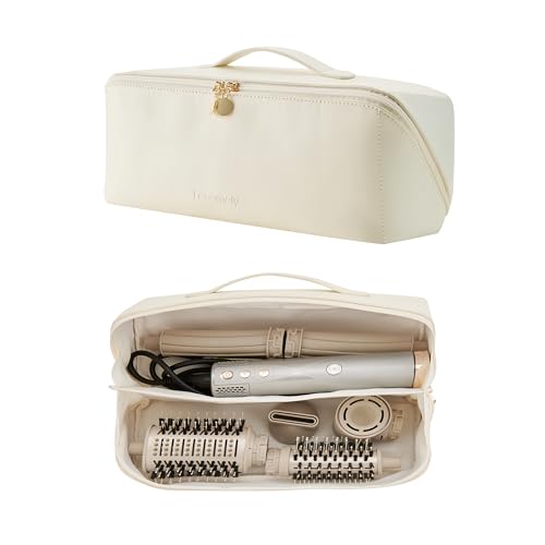 Lecomely Leather Travel Case for Multi-Styler Brushes and Accessories