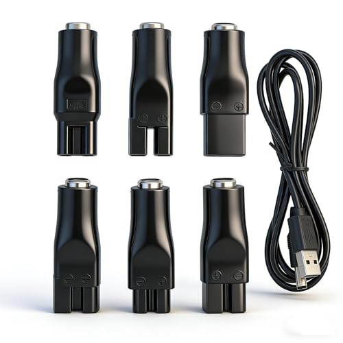 PDEEY 7-Piece Replacement Charging Cables for Hair Clippers & Grooming Devices