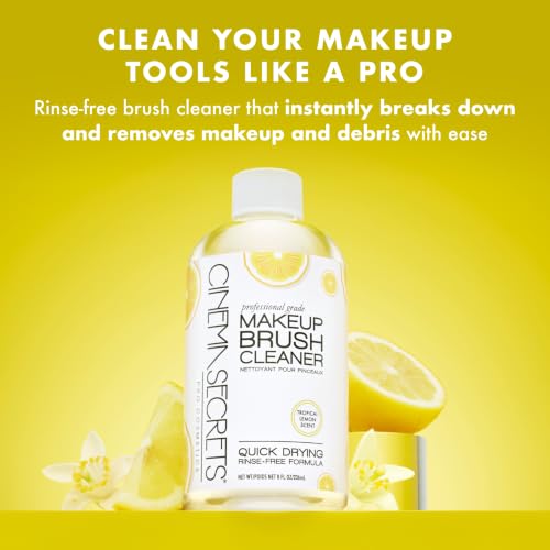 Cinema Secrets Makeup Brush Cleaner - 4 Fl Oz Rinse-Free Solution